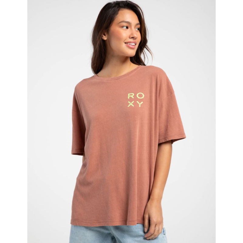 Roxy Tropic Daze Tee-Russet