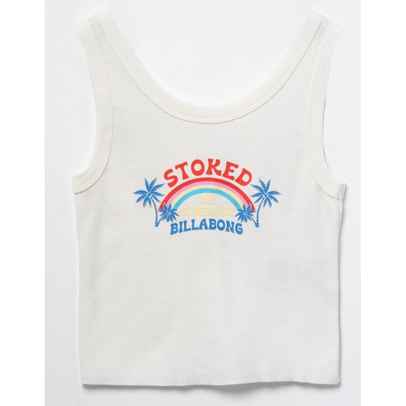 Billabong Girls Feeling Stoked Tank-Salt Crystal