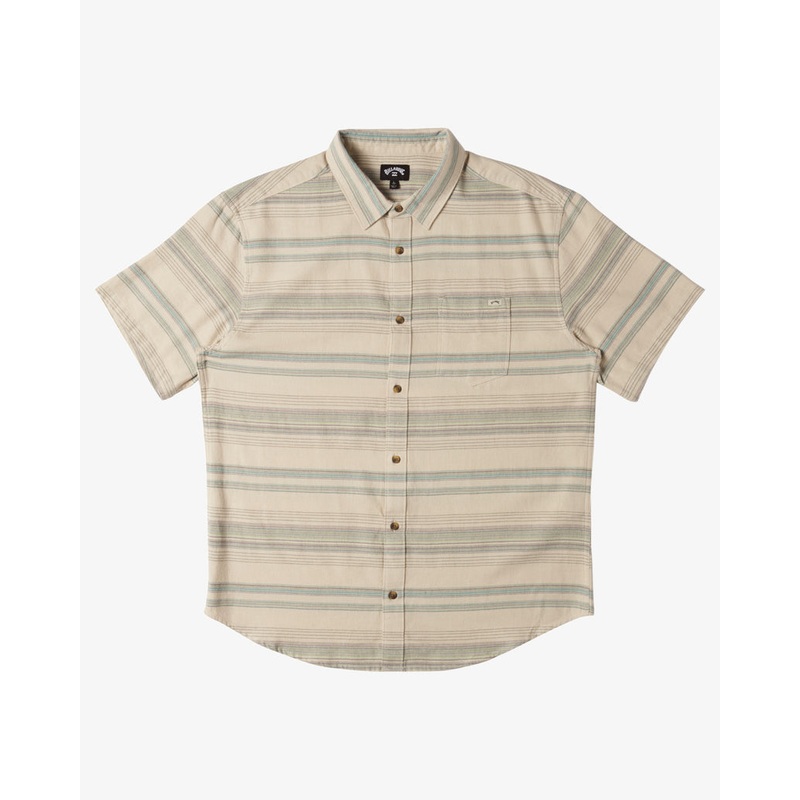 Billabong Youth All Day Stripe S/S Shirt-Cream
