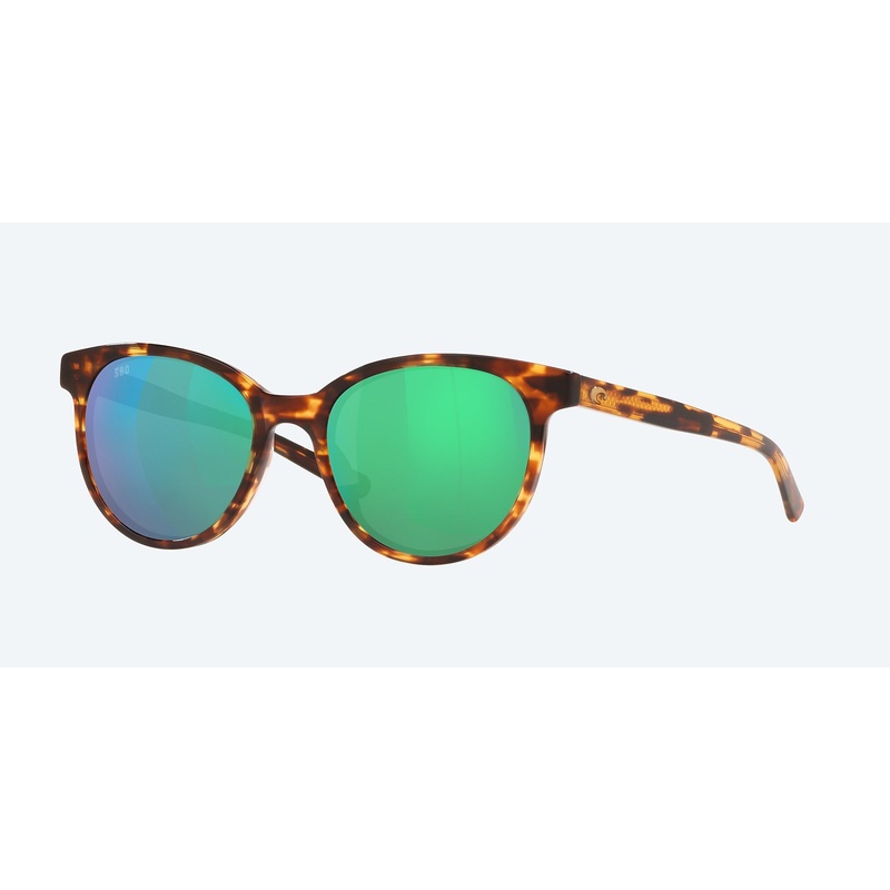 Costa Isla Sunglasses-Shiny Tort/Green Mirror 580G