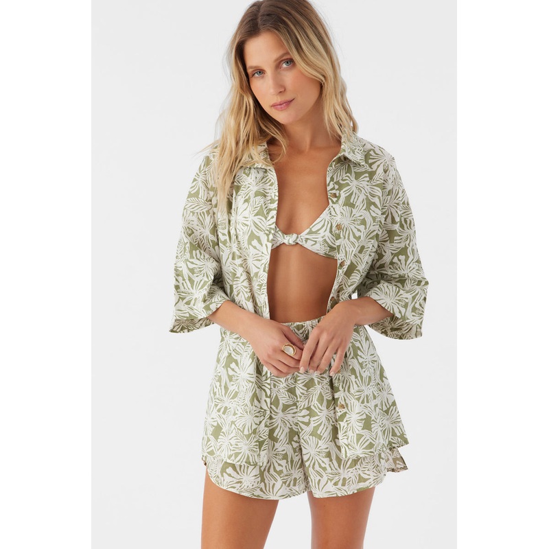 O’Neill Olivia Printed Shirt-Oil Green