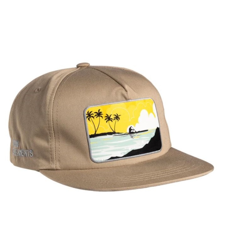 Raw Elements Mike Fields Yellow Canoe Paddler Snapback Hat-Tan