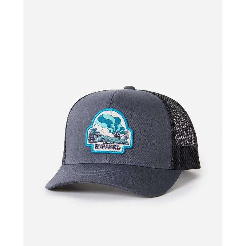 Rip Curl Custom Curve Trucker Hat-Washed Black