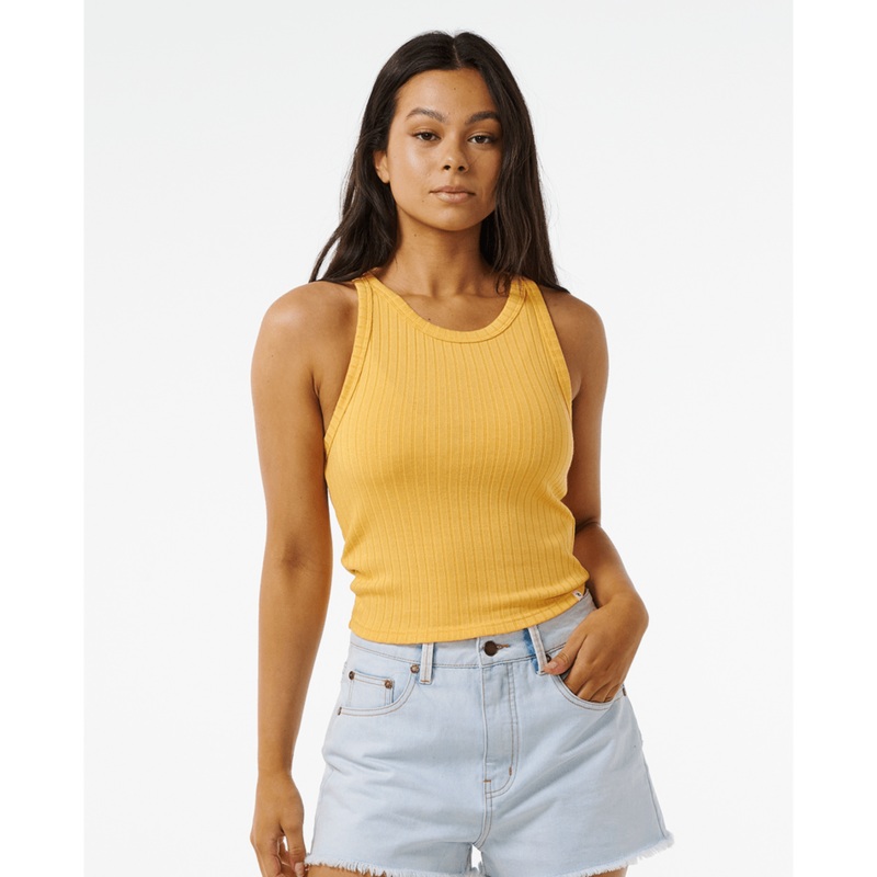 Rip Curl Premium Rib Tank-Orange