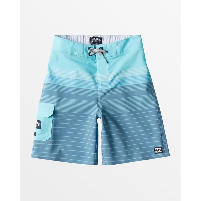 Billabong Boys All Day Heather Stripe Pro Boardshorts-Bay Blue