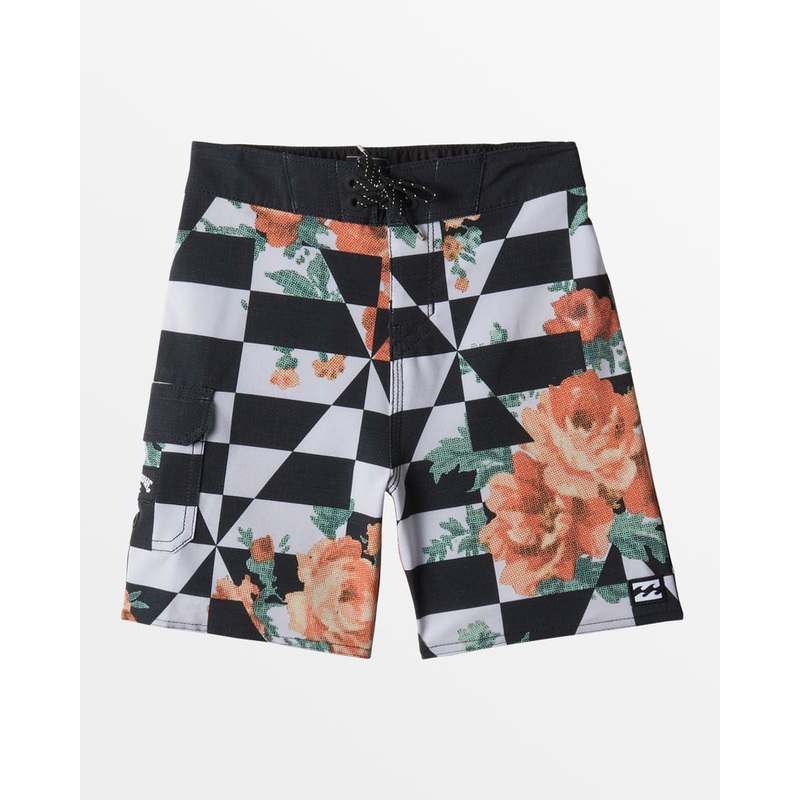 Billabong Boys Sundays Pro Boardshorts-Black White