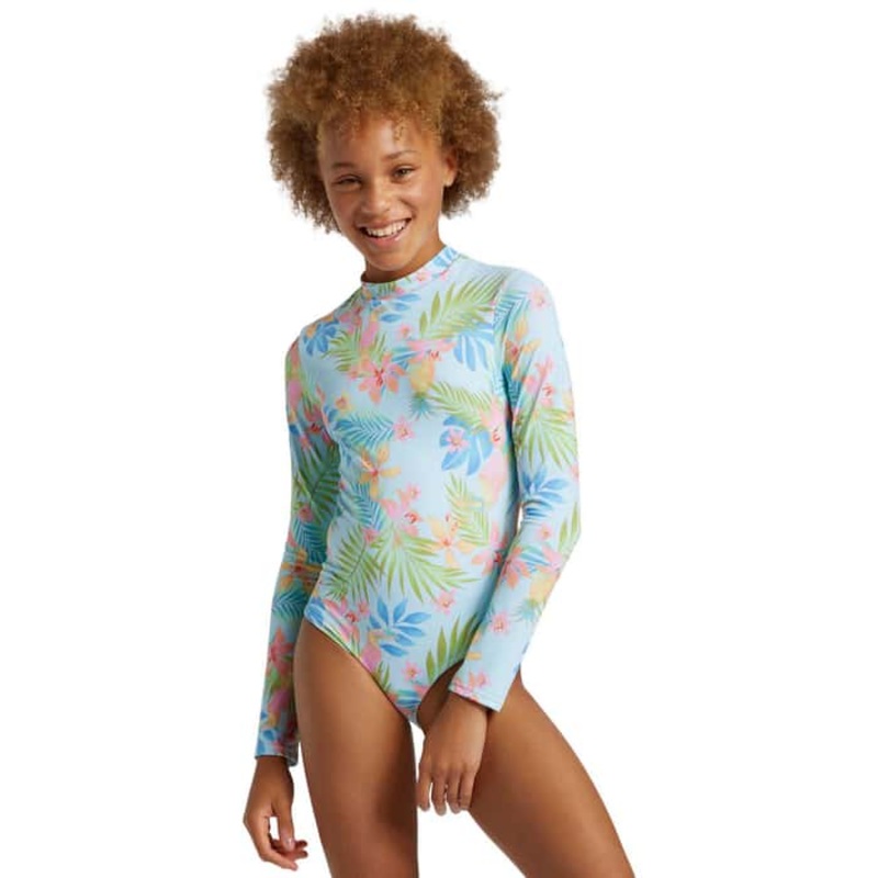Billabong Girls In Da Jungle One Piece-Blue Glow
