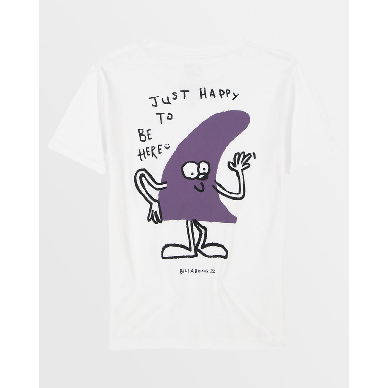 Billabong Little Boys’ Funghi Pkt Tee-White