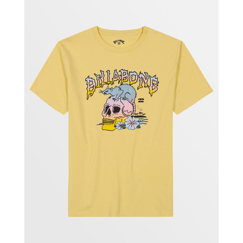 Billabong Little Boys’ Rat Skull Tee-Papaya