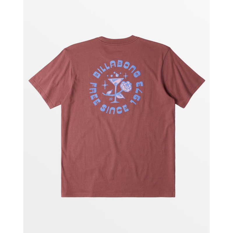 Billabong Passage Tee-Dusty Red