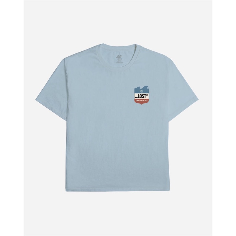 Lost Emblem Boxy Tee-Blue Mist