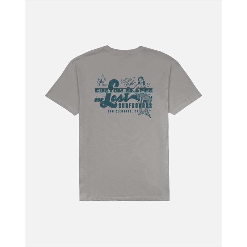 Lost Maritime Vintage Dye Tee-Drizzle Grey