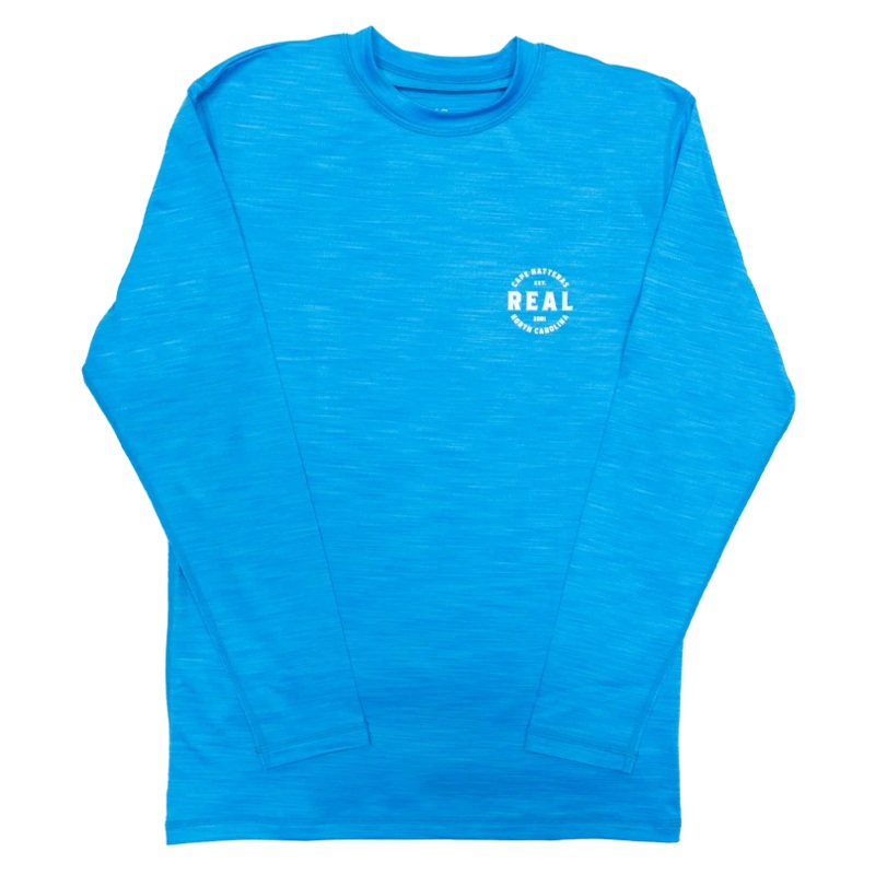REAL Boys Hybrid L/S Rashguard-Heather Royal