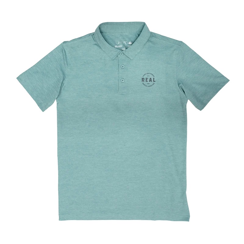 REAL Eagle Polo Shirt-Heather Stone