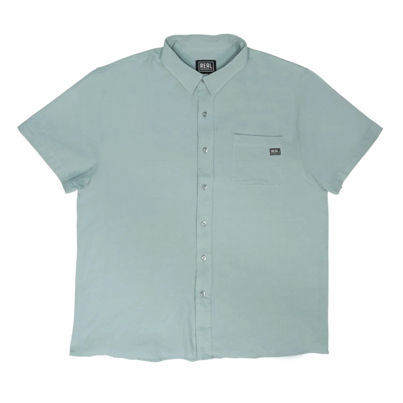 REAL Ole Overdye S/S Woven Shirt-Grass