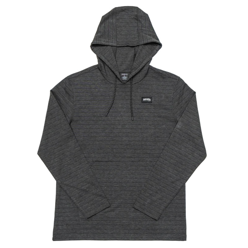 REAL Pitch L/S Tee-Charcoal