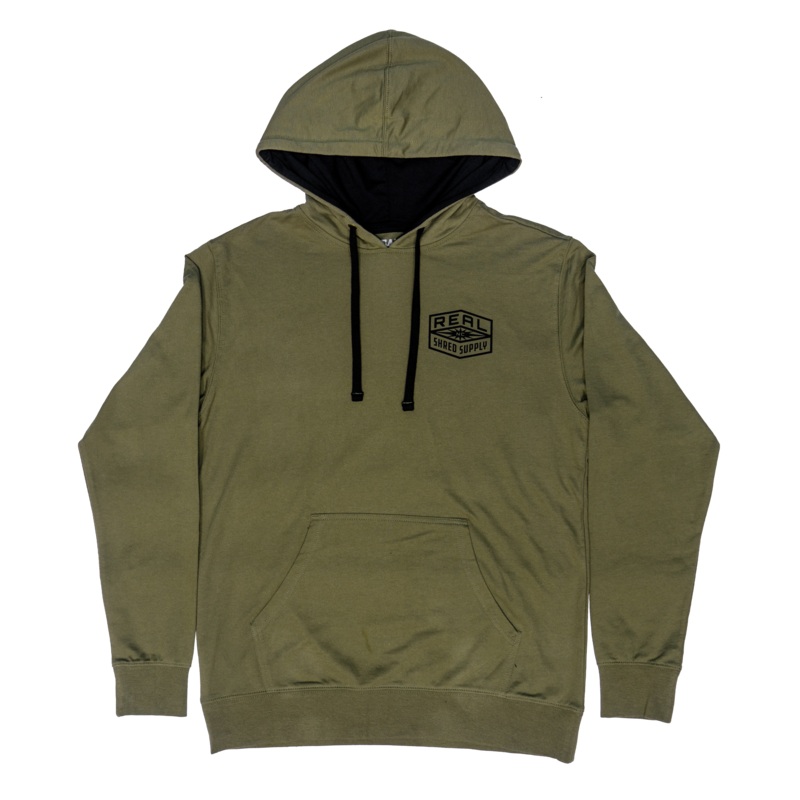 REAL Shred Supply Hooded Sweatshirt-Military Green