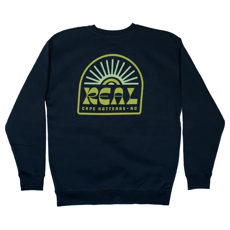 REAL Sun Ray Badge Sweatshirt-Navy