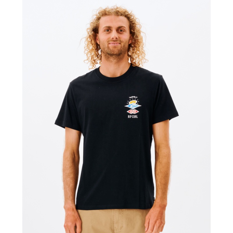 Rip Curl Search Icon Tee-Black