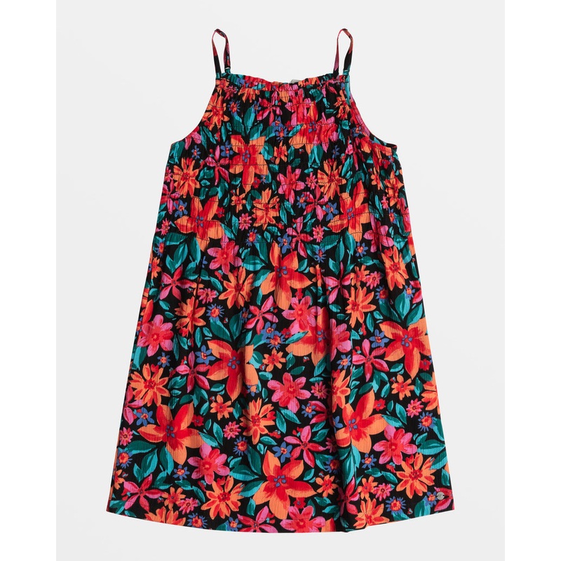 Roxy Girls Look At Me Now Printed Dress-Anthracite