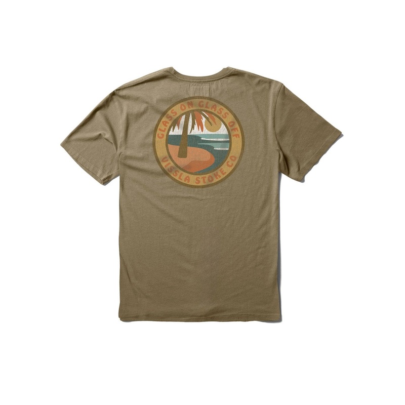 Vissla Glass On Glass Off SS Tee-Dark Khaki