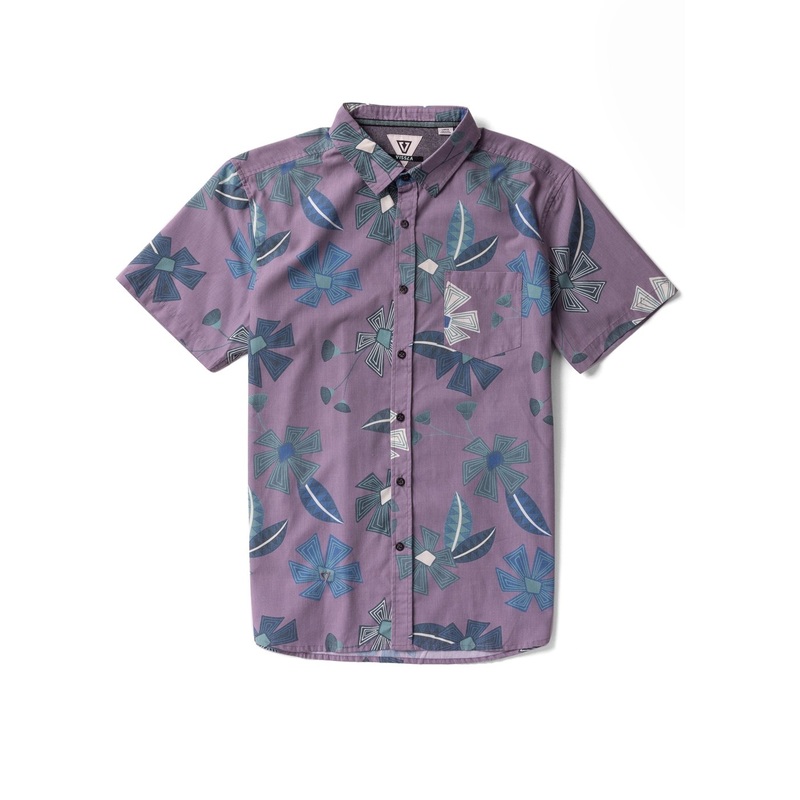 Vissla Tribal Tropics Eco S/S Shirt-Dusty Lilac
