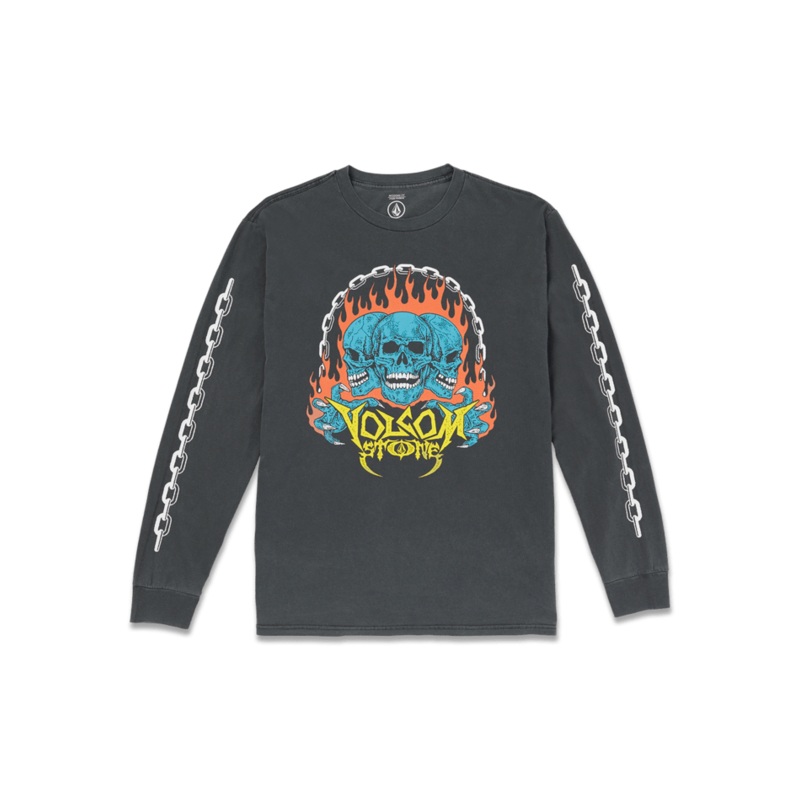 Volcom Hot Headed L/S Tee-Stealth