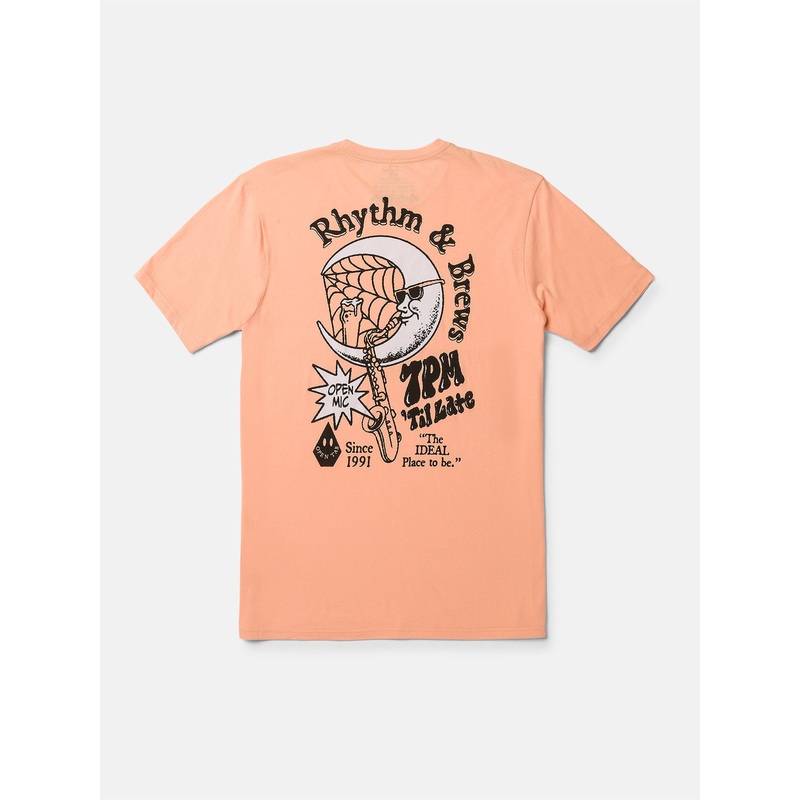 Volcom Rhythm 1991 Tee-Salmon