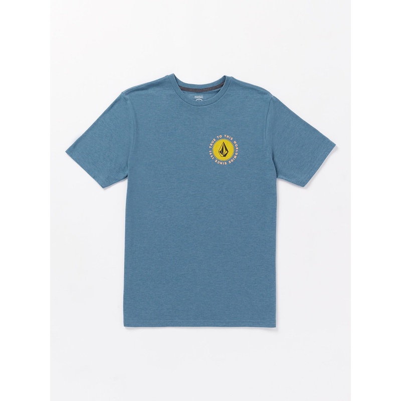 Volcom Shaped Up Tee-Stone Blue Heather
