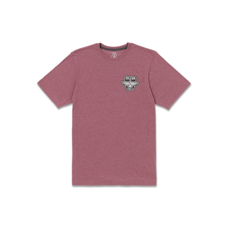 Volcom Wing It Tee-Oxblood Heather