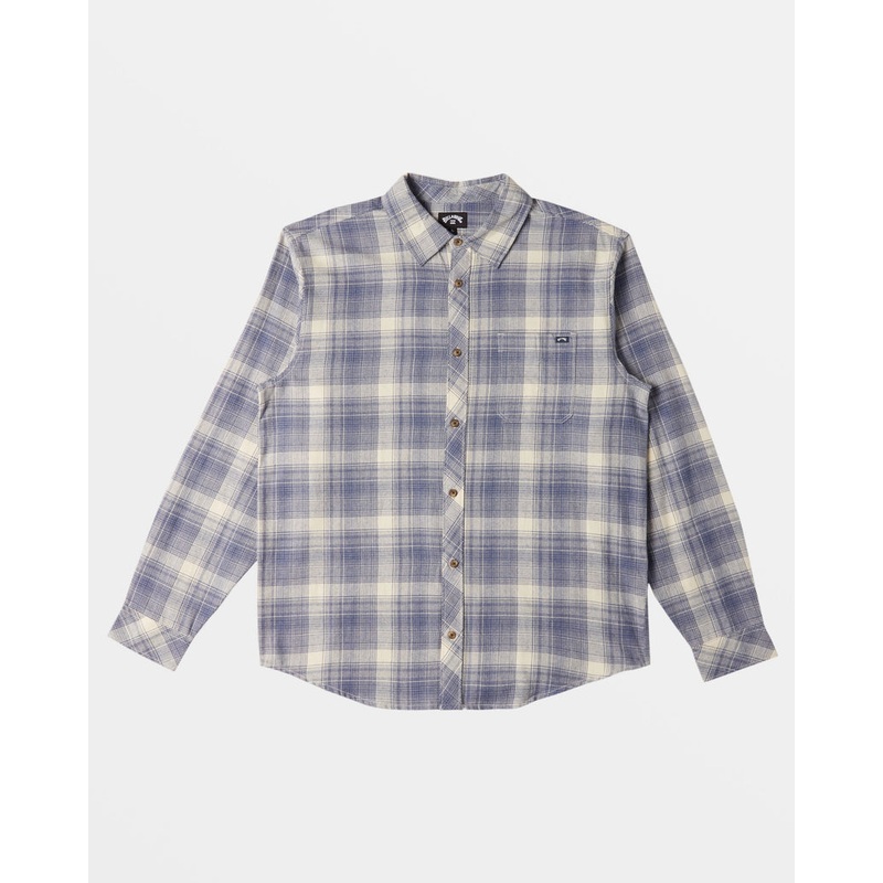 Billabong Coastline Flannel L/S Shirt-Slate Blue