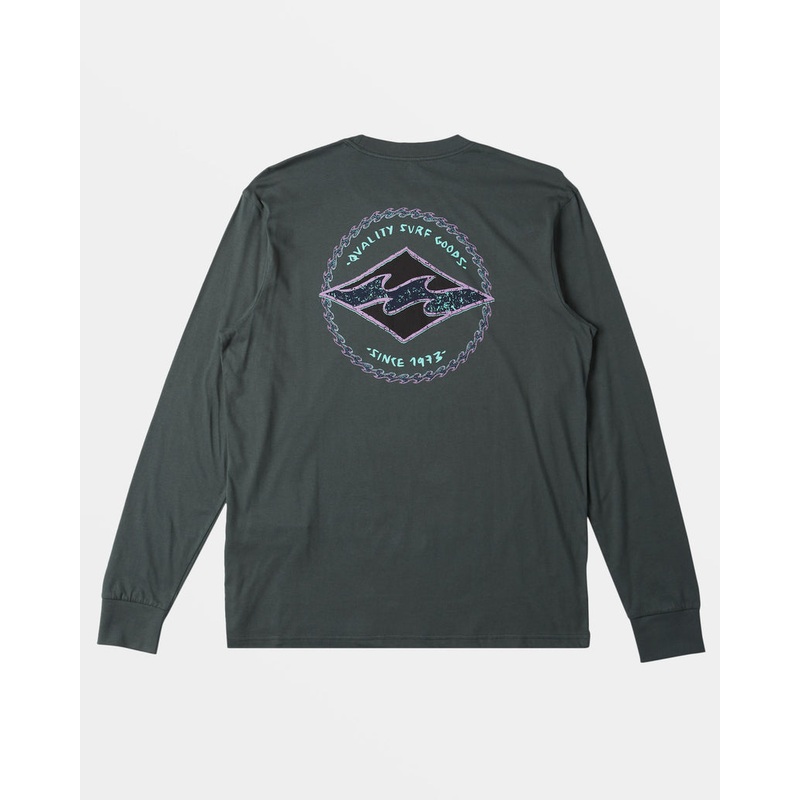Billabong Rotor Diamond L/S Tee-Slate Green