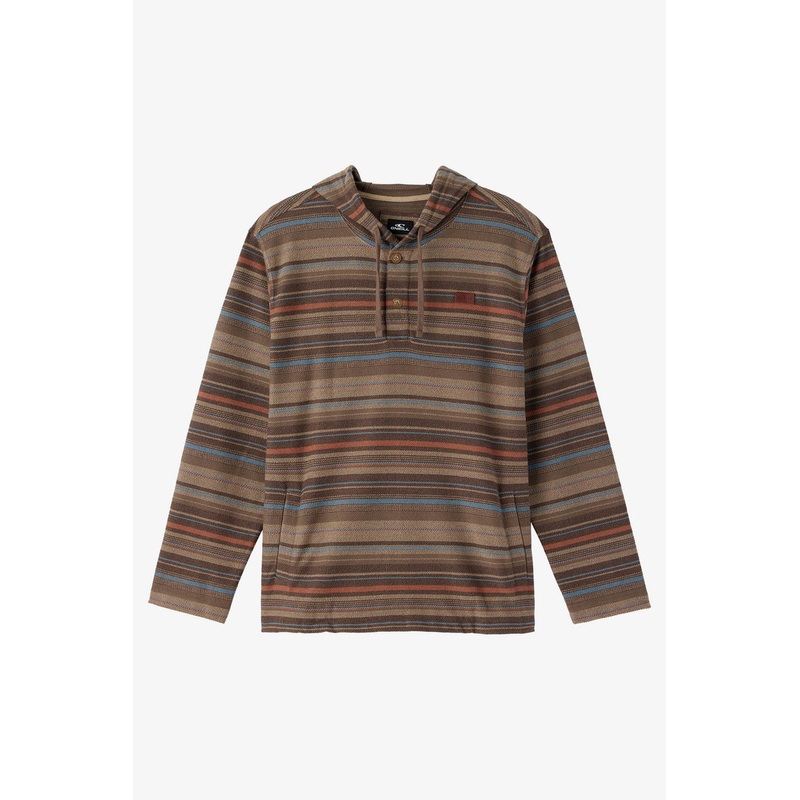 O’Neill Bavaro Stripe Poncho Sweatshirt-Chocolate Chip