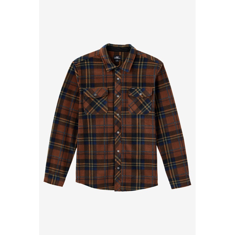O’Neill Glacier Plaid Superfleece L/S Shirt-Carafe