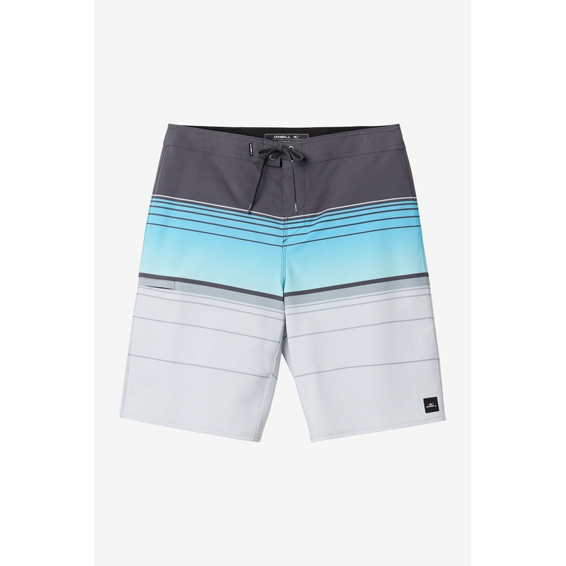 O’Neill Hyperfreak Heat Stripe 21 Boardshorts-Fog