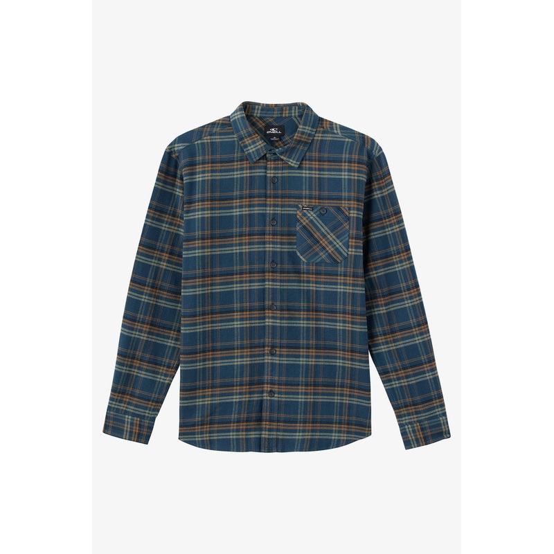 O’Neill Redmond Plaid L/S Shirt-Midnight Navy