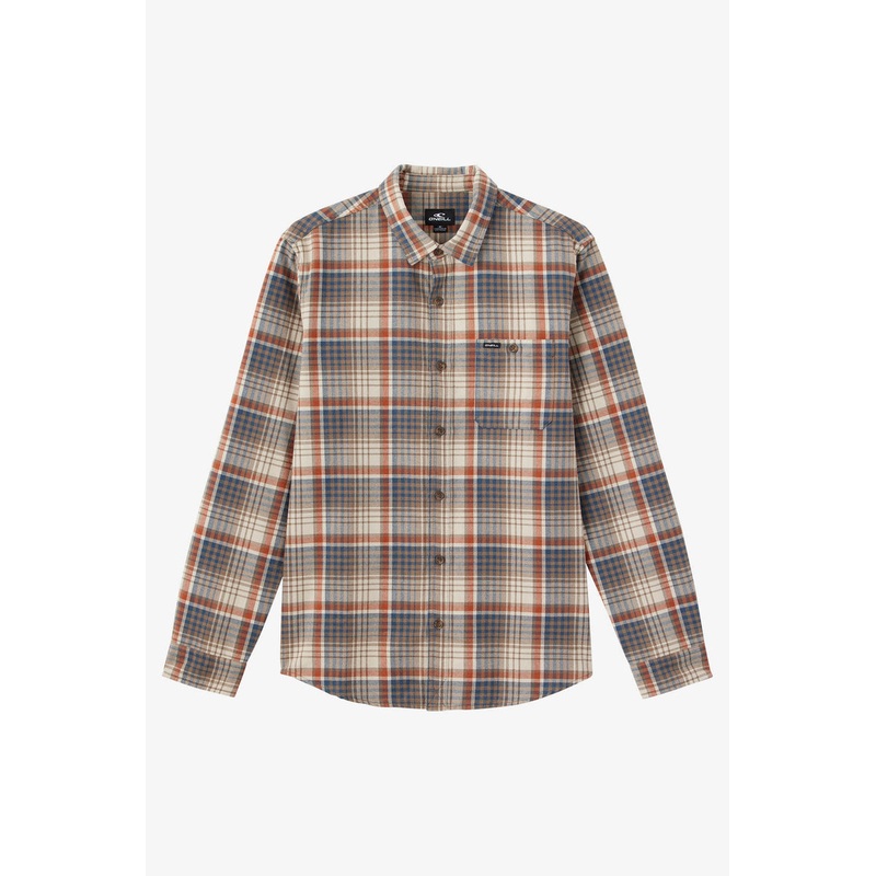 O’Neill Winslow Plaid Flannel L/S Shirt-Chocolate Chip