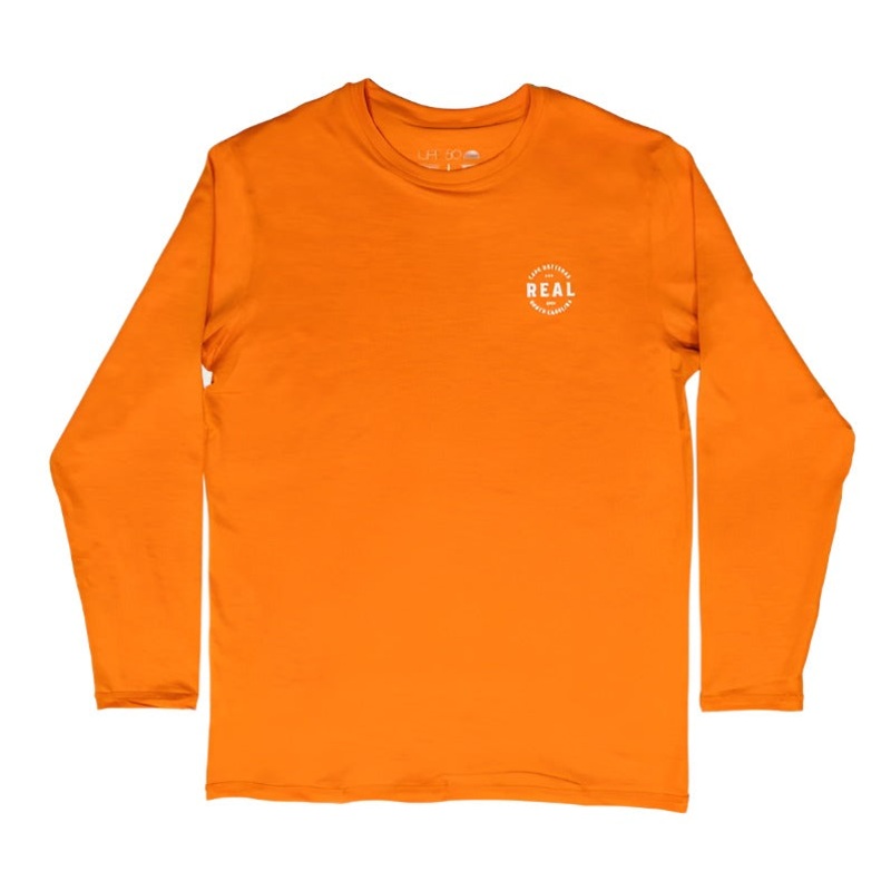 REAL Hybrid Pro L/S Rashguard-Heather Orange
