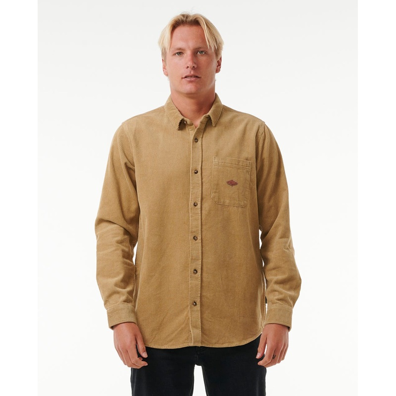 Rip Curl Classic Surf Cord L/S Shirt-Dark Khaki