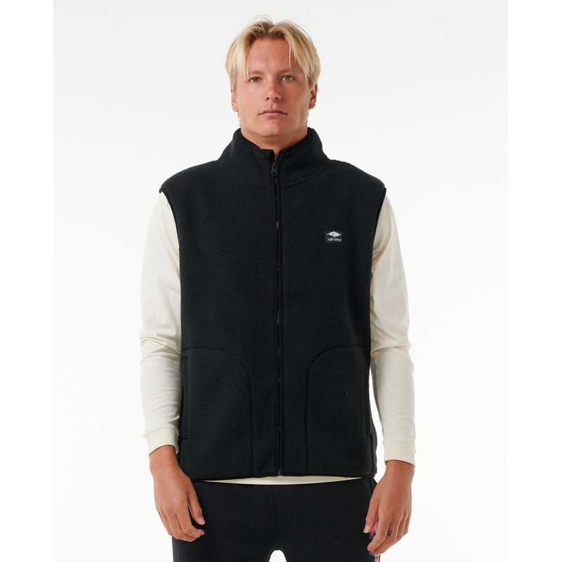 Rip Curl Quest Polar Vest Jacket-Black