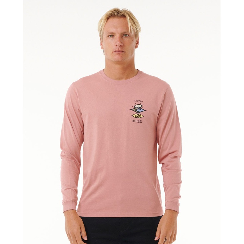 Rip Curl Search Icon L/S Tee-Mushroom