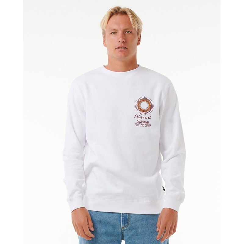 Rip Curl Sunset Desto Crew Sweatshirt-California White