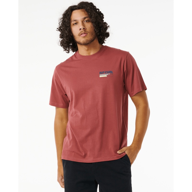 Rip Curl Surf Revival Line Up Tee-Apple Butter