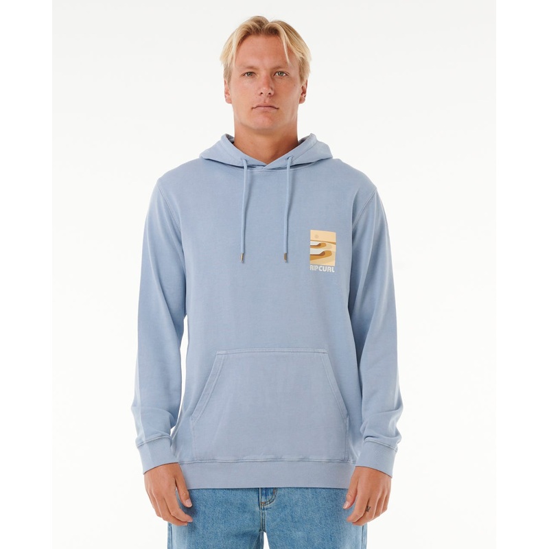 Rip Curl Surf Revival Lined Up Hooded Sweatshirt-Spray Blue