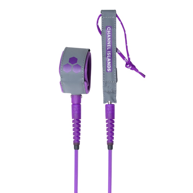 Channel Islands Hex Everyday Leash-Light Grey-6′ x 1/4″