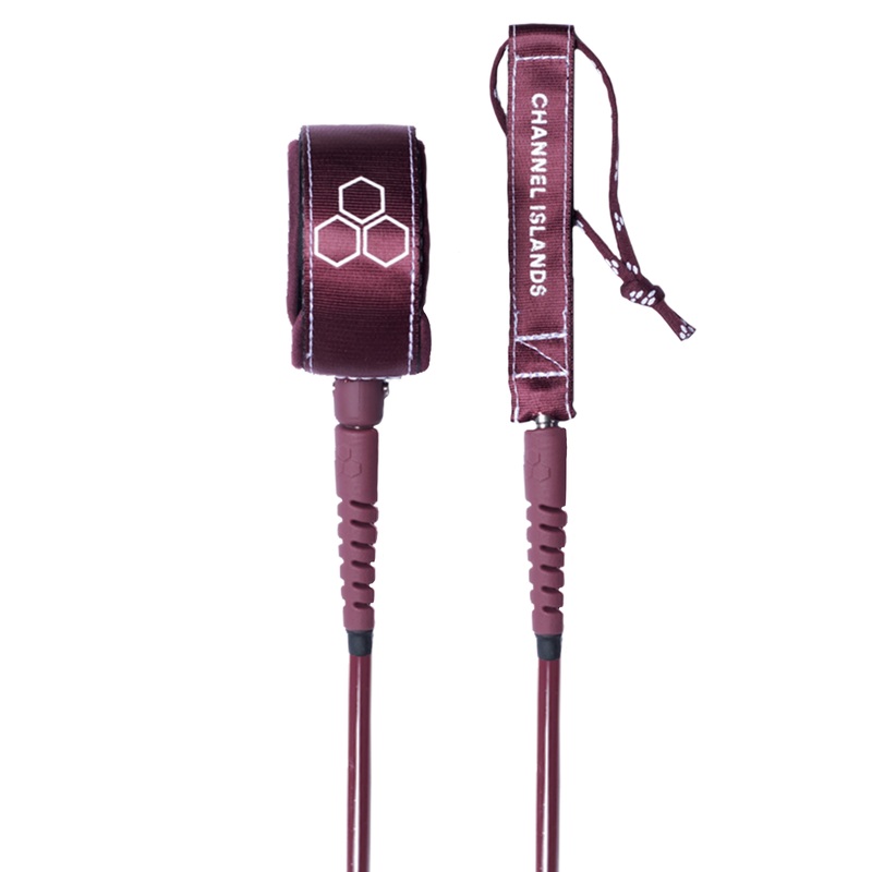 Channel Islands M Febs Comp Leash-Merlot Ocean-6′ x 3/16″