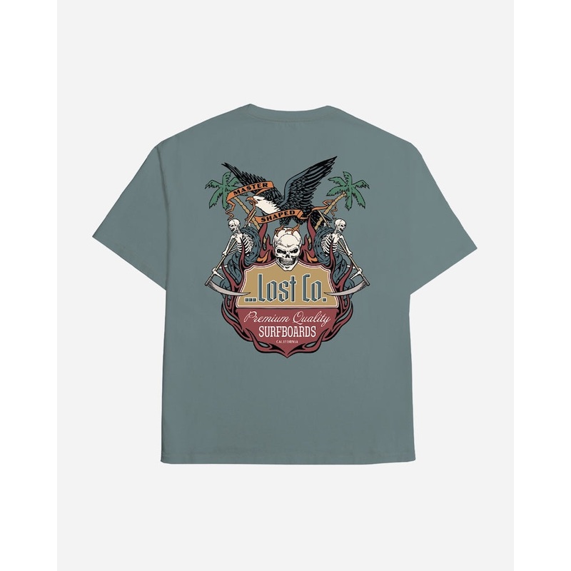 Lost  Clubhouse Boxy Tee-Stormy Blue
