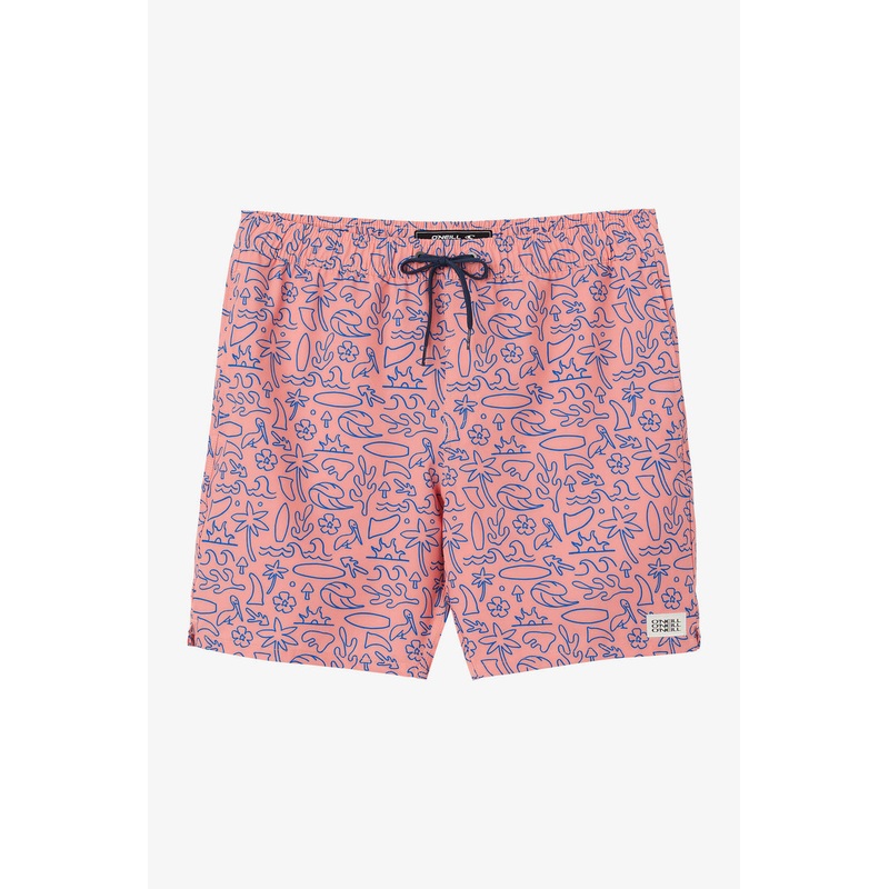 O’Neill Hermosa E Waist 17 Boardshorts-Coral 2