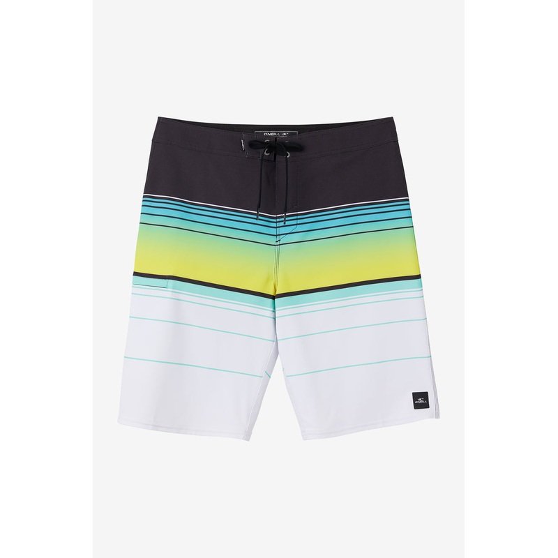 O’Neill Hyperfreak Heat Stripe 21 Boardshorts-White