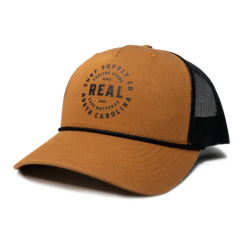 REAL Surf Supply Hat-Carmel/Black